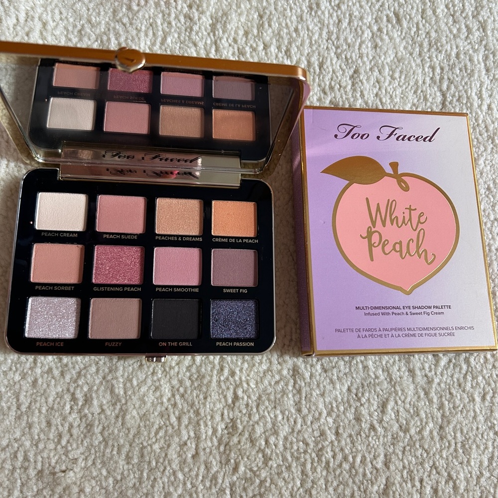 Too Faced White Peach Eyeshadow Palette - with peach and sweet fig